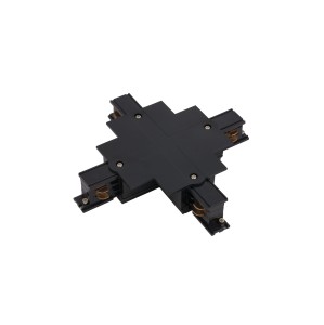 System szynowy 3 obwodowy łącznik krzyżowy wpuszczany CTLS RECESSED POWER X CONNECTOR BLACK 8680 Nowodvorski