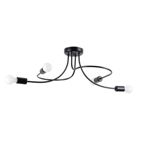 Żyrandol LEVAR 4 czarny E27 4x15W SL.1455 SOLLUX