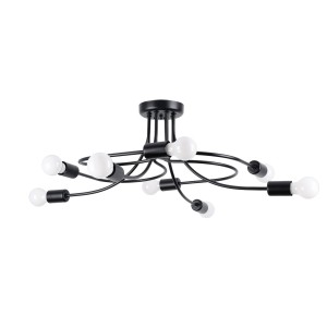 Żyrandol LEVAR 8 czarny E27 8x15W SL.1457 SOLLUX