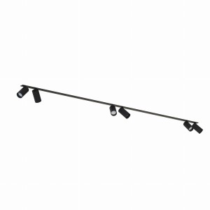 Lampa sufitowa spoty reflektorki na listwie (wpuszczana) MONO SURFACE VI BLACK 7837 Nowodvorski