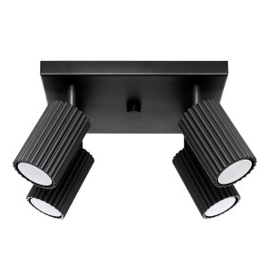 Plafon KARBON 4 czarny SL.1583 Sollux Lighting