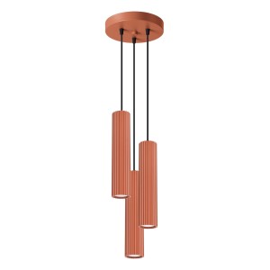Lampa wisząca KARBON 3P ochra czerwona SL.1633 Sollux Lighting