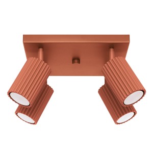 Plafon KARBON 4 ochra czerwona SL.1640 Sollux Lighting