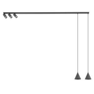 Lampa przysufitowa FOURTY 5xGU10 R50, GU10 R35 Umbra gray 11472 Nowodvorski