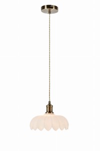 Lampa wisząca KURAGE Mosiądz antyczny, biały 1xE27 108857 Markslojd