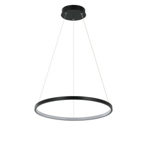 Lampa wisząca Ring 40 cm czarna LED CCT LP-909/1P S BK CCT Light Prestige