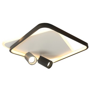 Plafon Parma 2 kwadratowy czarny 2xGU10 LED CCT LP-0612/2C Square BK Light Prestige