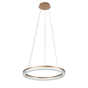 Lampa wisząca Midway Cristal Triangle złoto - transparentna LED CCT LP-033/1P S GD Cr Tria Light Prestige