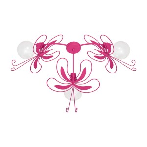 Lampa sufitowa PAŹ DARK PINK 3xE27 | MLP5349 Milagro