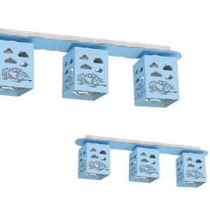 Lampa sufitowa RALLY BLUE 3xE27 60W | MLP6482 Milagro