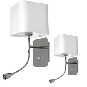 Kinkiet NAPOLI WHITE/CHROME 1xE27 + 1W LED | ML63600 Milagro