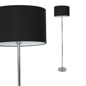 Lampa stojąca CASINO BLACK/CHROME 1xE27 | ML6382 Milagro