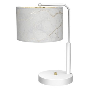 Lampka nocna SENSO White/Gold 1xE27 | MLP7310 Milagro