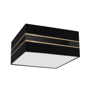 Lampa sufitowa Kwadrat ULTIMO BLACK 2xE27 40cm | MLP7336 Milagro