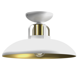 Lampa sufitowa FELIX WHITE/GOLD 1xE27 | MLP7703 Milagro