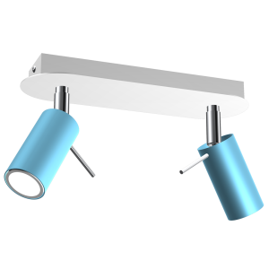 Lampa sufitowa PRESTON BLUE/WHITE 2x mini GU10 | MLP7623 Milagro