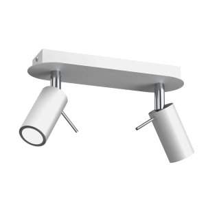 Lampa sufitowa PRESTON WHITE/CHROME 2x mini GU10 | MLP7615 Milagro