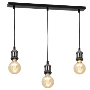 Lampa wisząca EDISON CZARNY 3xE27 | MLP6517 Milagro
