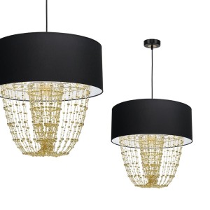Lampa wisząca ALMERIA BLACK/GOLD 1xE27 | MLP6442 Milagro