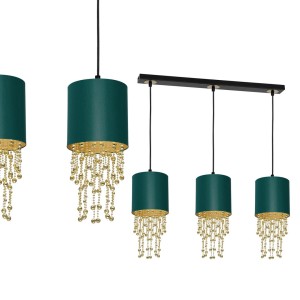 Lampa wisząca ALMERIA GREEN/GOLD 3xE27 | MLP64500 Milagro