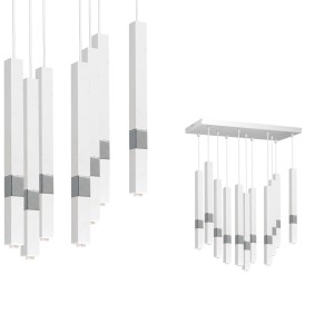 Lampa wisząca CASTRO WHITE / CHROME 11xG9 | MLP6562 Milagro