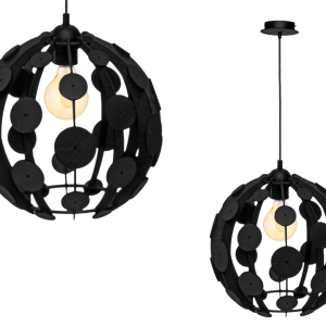 Lampa wisząca GAIA BLACK / WOOD 1xE27 60W | MLP6325 Milagro