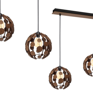 Lampa wisząca GAIA BROWN / WOOD 3xE27 60W | MLP63300 Milagro