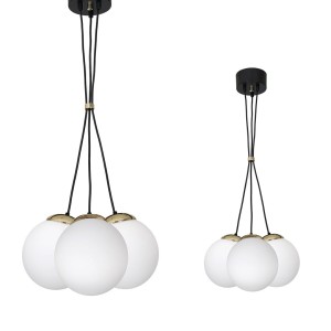 Lampa wisząca SPARTA BLACK / GOLD 3xE14 | MLP6499 Milagro