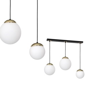 Lampa wisząca SPARTA BLACK / GOLD 3xE14 | MLP6500 Milagro