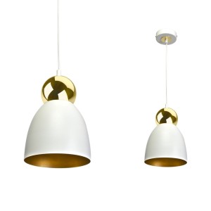 Lampa wisząca TAURUS WHITE/GOLD 1xE27 | MLP6215 Milagro