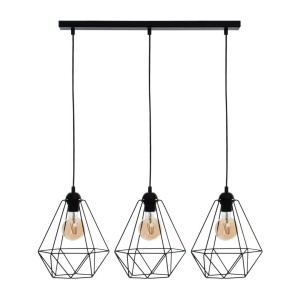 Lampa wisząca BASKET BLACK 3xE27 | MLP7215 Milagro