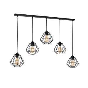 Lampa wisząca COLIN BLACK 5xE27 | MLP4791 Milagro