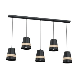 Lampa wisząca VENEZIA BLACK 5xE27 | MLP5452 Milagro