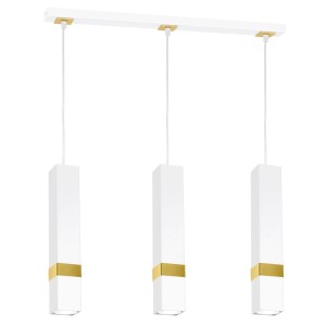Lampa wisząca VIDAR WHITE/GOLD 3xGU10 | MLP6276 Milagro