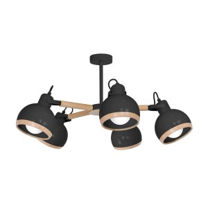 Żyrandol OVAL BLACK 5xE27 | MLP8663 Milagro