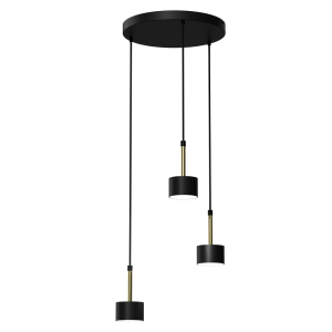 Lampa wisząca ARENA BLACK/GOLD 3xGX53 | MLP7762 Milagro