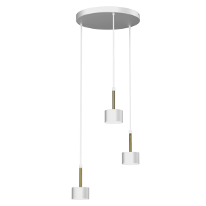 Lampa wisząca ARENA WHITE/GOLD 3xGX53 | MLP7756 Milagro