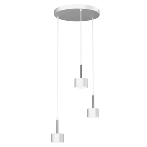 Lampa wisząca ARENA WHITE/SILVER 3xGX53 | MLP7780 Milagro