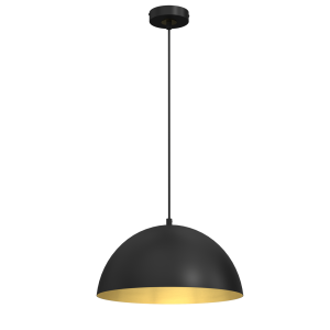 Lampa wisząca BETA BLACK/GOLD 1xE27 35cm | MLP7896 Milagro