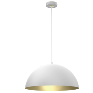 Lampa wisząca BETA WHITE/GOLD 1xE27 45cm | MLP7974 Milagro