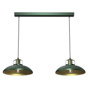 Lampa wisząca FELIX GREEN/GOLD 2xE27 | MLP7710 Milagro