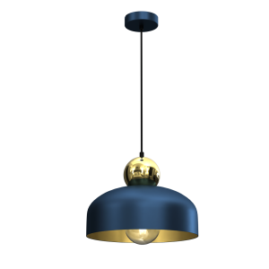 Lampa Wisząca HARALD GOLD/NAVY BLUE  1xE27 | MLP7695 Milagro