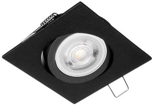 Oczko sufitowe kwadratowe ruchome IP20 Black | EKZ329 Milagro - 3 szt.