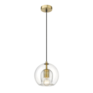 Lampa wisząca Arette 1xE27 złota/transparentna LP-133/1P Light Prestige