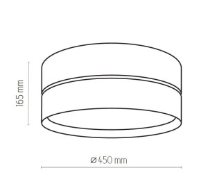 HILTON BLACK/GOLD LAMPA SUFITOWA 4 PŁ 450 4180 TK Lighting