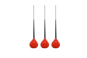 Lampa wisząca AGA 3 AZ1066 Czerwony / Czarny Azzardo