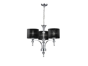 Lampa wisząca IMPRESS 3 czarna AZ0498 Azzardo