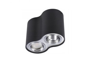 Lampa sufitowa / natynkowa BROSS 2 czarna / aluminium AZ0782 Azzardo