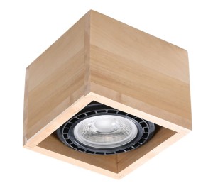 Plafon QUATRO 1 naturalne drewno SL.0915 Sollux Lighting