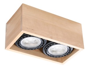 Plafon QUATRO 2 naturalne drewno SL.0916 Sollux Lighting